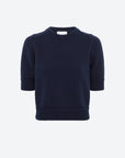 MOLLI - Ecume Cashmere Blend Crew Neck Sweater in Midnight Blue