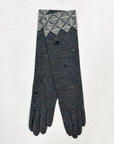 ANTIPAST - Long Herringbone Gloves in Navy
