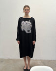AODRESS - Flowers Blooming Desert Dress in Black