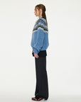LA FETICHE - ARI FAIRISLE SWEATER in LIGHT BLUE