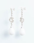 Wouters & Hendrix - Knotted Buoy Drop Earrings in Silver