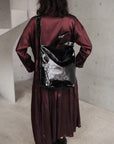 CHRISTIAN PEAU - 2-Way Tote in Shiny Black