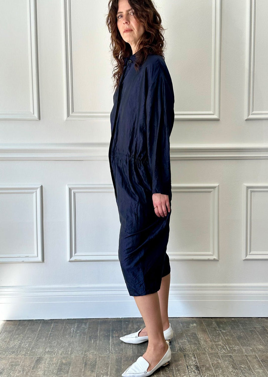 CHRISTIAN PEAU - Vintage Silk Jumpsuit in Deep Blue