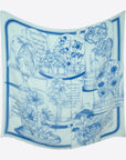 MANIPURI - Flower Cloche Skirt in Light Blue