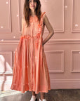 CHRISTIAN PEAU - Vintage Silk Dress in Peach Silk