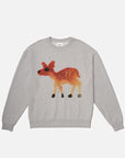 W.I.L.D. A.N.I.M.A.L.S. - Deer Sweatshirt in Grey Melange