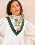 PETITJEAN - SILK FANTASTIQUE SCARF in GREEN
