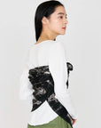 MANIPURI - Flower Cloche Skirt in Black
