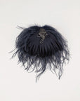 INDRESS - Feather Brooch/Headpiece in Prussian Blue