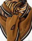INOUI EDITIONS -130 Western Square Scarf in Brown