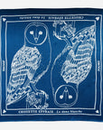 JOUME ATELIER - Silk Square Chouette Scarf in Blue