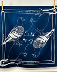 JOUME ATELIER - Cotton Square Faune Parisienne Scarf in Blue