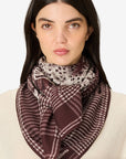 INOUI EDITIONS - Square Scarf 100 Jorgen in Burgundy