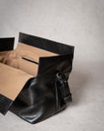 LIHANN GEORGE - Matte Natural Grain Leather LILI Bag in Black