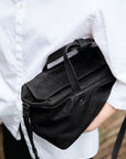 LIHANN GEORGE - Matte Natural Grain Leather LILI Bag in Black