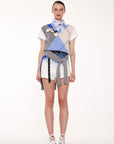 LA FETICHE - BRYCE Argyle Vest in Light Blue/Grey