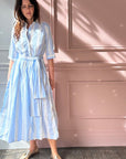 BERGFABEL - LENA Dress in Sky Blue Stripe