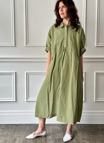 MANUELLE GUIBAL - Robe Coli in Army Green