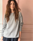MANUELLE GUIBAL - Knit Sweater HOB in LICHEN GREY