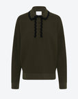 MOLLI - DUCHESSE Pullover in Khaki/Deep Black