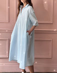 MANUELLE GUIBAL - Dress WigWi in Chlorash Blue