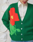 MII COLLECTION - BELLA POTAGER CARDIGAN in GREEN