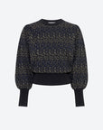 MOLLI - Leopard Jacquard Sweater in Khaki Multi