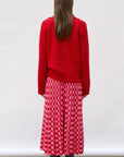 MOLLI - Delicate Skirt in Neon Pink/Bright Red