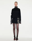 LA FETICHE - OSSIE GRAPHIC YOKE SWEATER in GREY/BLACK