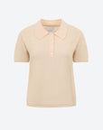MOLLI - EAU Fine Knit Short Sleeved Top in DUNE