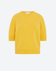 MOLLI - Cashmere Blend Crew Neck Top in SUN