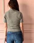 ROBERTO COLLINA - Angora Polo Sweater in Taupe