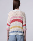 ROBERTO COLLINA - Ribbon Crewneck in Cream/Multicolour