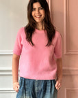 ROBERTO COLLINA - Short Sleeved Cashmere Sweater in Pink