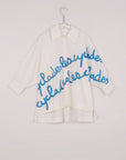 MII COLLECTION - MANUELA CYCLADES Embroidered Shirt in Turkish Blue
