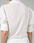 THIERRY COLSON - Vita Embroidered Floral Blouse in Off-White