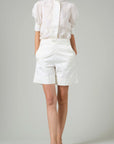THIERRY COLSON - Vita Embroidered Floral Blouse in Off-White