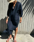 TWO NY - Grid Caftan in Black