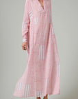 THIERRY COLSON - Parvati Caftan Dress in Red+ Neel Stripes