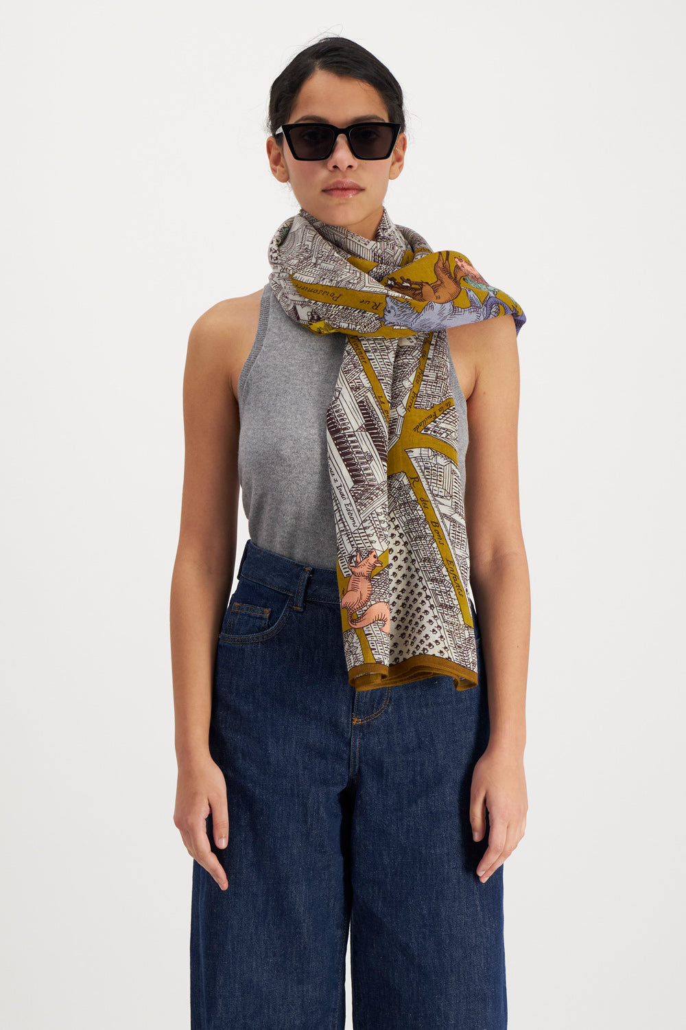 Inoui Editions Scarf / Etole 100 Turgot in Dark Blue - Bliss Boutiques