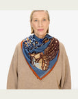 Inoui Editions - Square 130 Papillons Scarf in Duck Blue