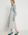 VERONIQUE LEROY - Felted Knit Long Skirt in Fog
