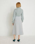 VERONIQUE LEROY - Felted Knit Long Skirt in Fog
