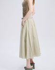 VERONIQUE LEROY - Taffeta Circle Skirt in Moss