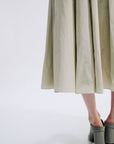 VERONIQUE LEROY - Taffeta Circle Skirt in Moss