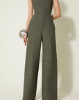VERONIQUE LEROY - Wide Leg Harris Tweed Pants in Bitume
