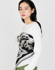MANIPURI - Vegetable 120cm Scarf in Black