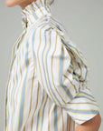 THIERRY COLSON - Vita Blouse in Blue and Yellow Capri Stripes