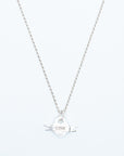 Wouters + Hendrix - Rope Chain Necklace with Mother of Pearl Tattooed Heart Pendant "LOVE"
