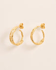 Wouters & Hendrix - Double Branch Hoop Earrings in Gold